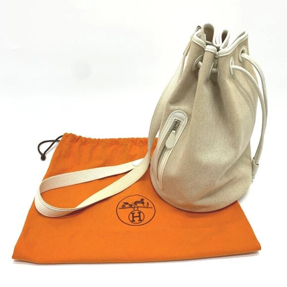 HERMES Shoulder Sac Marine Receive PM Drawstring bag one Shoulder Bag - Picture 7 of 12